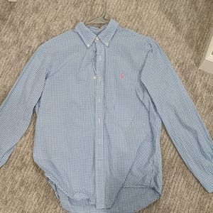 Blue and White Checkered Button Down